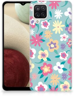 B2Ctelecom Leuk TPU Back Case Samsung Galaxy A12 GSM Hoesje met Tekst Flower Power