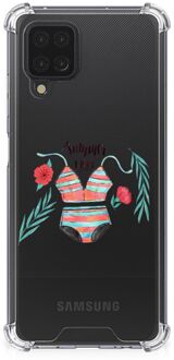 B2Ctelecom Leuk TPU Back Case Samsung Galaxy A12 Telefoonhoesje  met doorzichtige rand Boho Summer