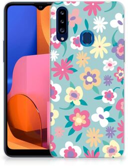 B2Ctelecom Leuk TPU Back Case Samsung Galaxy A20s GSM Hoesje met Tekst Flower Power