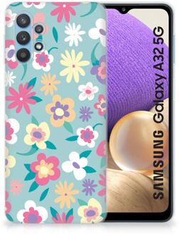 B2Ctelecom Leuk TPU Back Case Samsung Galaxy A32 5G GSM Hoesje met Tekst Flower Power