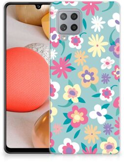 B2Ctelecom Leuk TPU Back Case Samsung Galaxy A42 GSM Hoesje met Tekst Flower Power