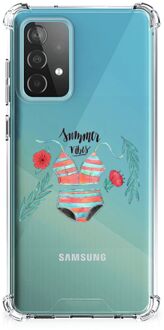 B2Ctelecom Leuk TPU Back Case Samsung Galaxy A52 4G/5G Telefoonhoesje  met doorzichtige rand Boho Summer