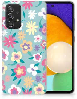 B2Ctelecom Leuk TPU Back Case Samsung Galaxy A52 (5G/4G) GSM Hoesje met Tekst Flower Power