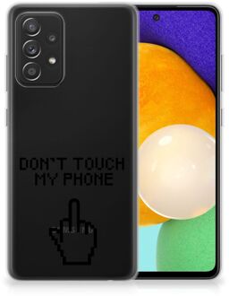 B2Ctelecom Leuk TPU Back Case Samsung Galaxy A52 (5G/4G) Hoesje Finger Don't Touch My Phone