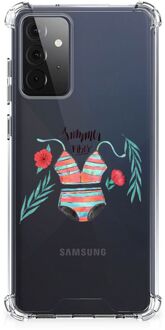 B2Ctelecom Leuk TPU Back Case Samsung Galaxy A72 4G/5G Telefoonhoesje  met doorzichtige rand Boho Summer