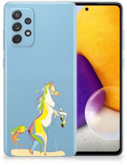 B2Ctelecom Leuk TPU Back Case Samsung Galaxy A72 GSM Hoesje Horse Color