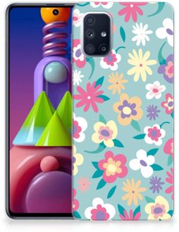 B2Ctelecom Leuk TPU Back Case Samsung Galaxy M51 GSM Hoesje met Tekst Flower Power