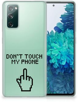 B2Ctelecom Leuk TPU Back Case Samsung Galaxy S20 FE Hoesje Finger Don't Touch My Phone