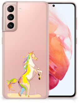 B2Ctelecom Leuk TPU Back Case Samsung Galaxy S21 GSM Hoesje Horse Color