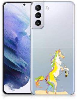 B2Ctelecom Leuk TPU Back Case Samsung Galaxy S21 Plus GSM Hoesje Horse Color