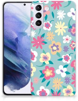 B2Ctelecom Leuk TPU Back Case Samsung Galaxy S21 Plus GSM Hoesje met Tekst Flower Power