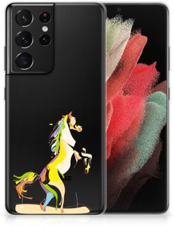 B2Ctelecom Leuk TPU Back Case Samsung Galaxy S21 Ultra GSM Hoesje Horse Color