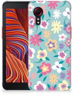 B2Ctelecom Leuk TPU Back Case Samsung Galaxy Xcover 5 GSM Hoesje met Tekst Flower Power