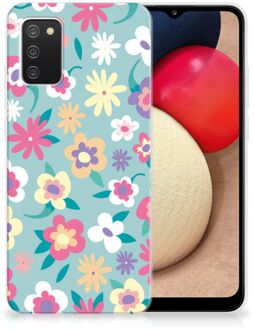 B2Ctelecom Leuk TPU Back Case Samsung M02s | Samsung Galaxy A02s GSM Hoesje met Tekst Flower Power