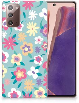 B2Ctelecom Leuk TPU Back Case Samsung Note 20 GSM Hoesje met Tekst Flower Power