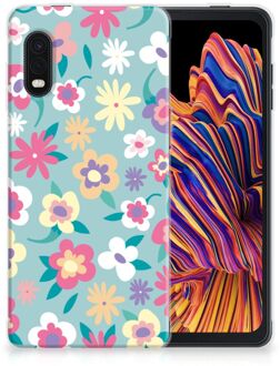 B2Ctelecom Leuk TPU Back Case Samsung Xcover Pro GSM Hoesje met Tekst Flower Power