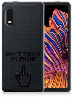 B2Ctelecom Leuk TPU Back Case Samsung Xcover Pro Hoesje Finger Don't Touch My Phone