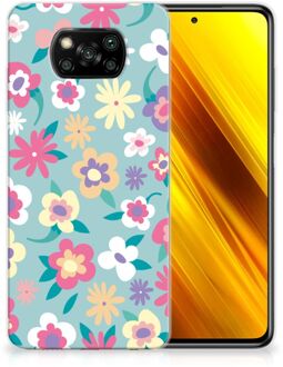 B2Ctelecom Leuk TPU Back Case Xiaomi Poco X3 GSM Hoesje met Tekst Flower Power