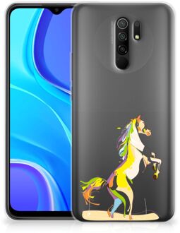 B2Ctelecom Leuk TPU Back Case Xiaomi Redmi 9 GSM Hoesje Horse Color