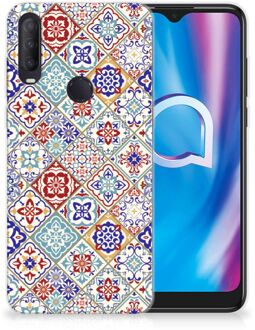 B2Ctelecom Leuk TPU Back Cover Alcatel 1S (2020) Hoesje Tegels Kleur