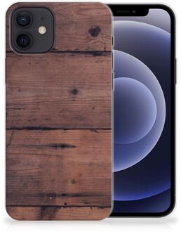 B2Ctelecom Leuk TPU Back Cover iPhone 12 | 12 Pro (6.1") GSM Hoesje Customize Old Wood