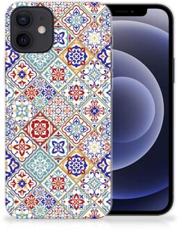 B2Ctelecom Leuk TPU Back Cover iPhone 12 | 12 Pro (6.1") Hoesje Tegels Kleur