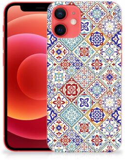 B2Ctelecom Leuk TPU Back Cover iPhone 12 Mini Hoesje Tegels Kleur