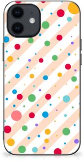 B2Ctelecom Leuk TPU Back Cover iPhone 12 Pro | 12 (6.1") Telefoon Hoesje met Zwarte rand Dots