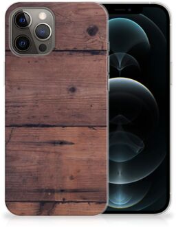 B2Ctelecom Leuk TPU Back Cover iPhone 12 Pro Max GSM Hoesje Customize Old Wood