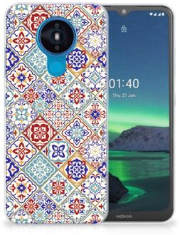 B2Ctelecom Leuk TPU Back Cover Nokia 1.4 Hoesje Tegels Kleur