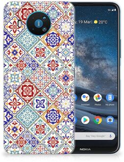 B2Ctelecom Leuk TPU Back Cover Nokia 8.3 Hoesje Tegels Kleur