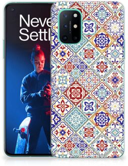 B2Ctelecom Leuk TPU Back Cover OnePlus 8T Hoesje Tegels Kleur