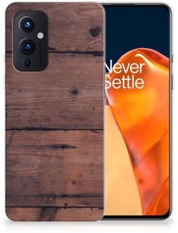 B2Ctelecom Leuk TPU Back Cover OnePlus 9 GSM Hoesje Customize Old Wood