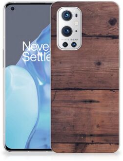 B2Ctelecom Leuk TPU Back Cover OnePlus 9 Pro GSM Hoesje Customize Old Wood