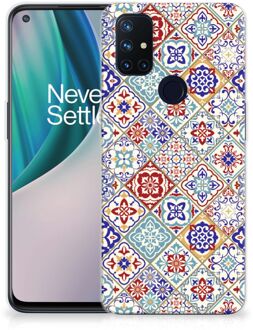 B2Ctelecom Leuk TPU Back Cover OnePlus Nord N10 5G Hoesje Tegels Kleur