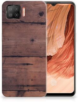 B2Ctelecom Leuk TPU Back Cover OPPO A73 4G GSM Hoesje Customize Old Wood