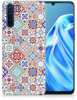 B2Ctelecom Leuk TPU Back Cover OPPP A91 Hoesje Tegels Kleur