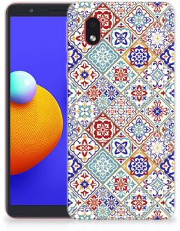 B2Ctelecom Leuk TPU Back Cover Samsung Galaxy A01 Core Hoesje Tegels Kleur