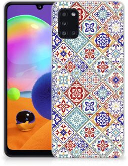 B2Ctelecom Leuk TPU Back Cover Samsung Galaxy A31 Hoesje Tegels Kleur