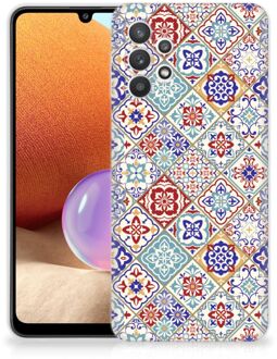 B2Ctelecom Leuk TPU Back Cover Samsung Galaxy A32 4G Hoesje Tegels Kleur