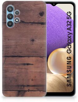 B2Ctelecom Leuk TPU Back Cover Samsung Galaxy A32 5G GSM Hoesje Customize Old Wood