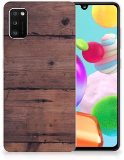 B2Ctelecom Leuk TPU Back Cover Samsung Galaxy A41 GSM Hoesje Customize Old Wood