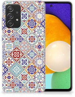 B2Ctelecom Leuk TPU Back Cover Samsung Galaxy A52 (5G/4G) Hoesje Tegels Kleur