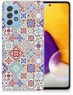 B2Ctelecom Leuk TPU Back Cover Samsung Galaxy A72 Hoesje Tegels Kleur