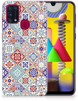 B2Ctelecom Leuk TPU Back Cover Samsung Galaxy M31 Hoesje Tegels Kleur