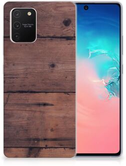 B2Ctelecom Leuk TPU Back Cover Samsung Galaxy S10 Lite GSM Hoesje Customize Old Wood