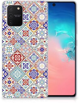 B2Ctelecom Leuk TPU Back Cover Samsung Galaxy S10 Lite Hoesje Tegels Kleur