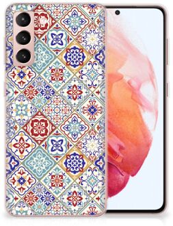 B2Ctelecom Leuk TPU Back Cover Samsung Galaxy S21 Hoesje Tegels Kleur