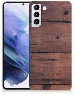 B2Ctelecom Leuk TPU Back Cover Samsung Galaxy S21 Plus GSM Hoesje Customize Old Wood