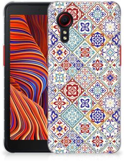 B2Ctelecom Leuk TPU Back Cover Samsung Galaxy Xcover 5 Hoesje Tegels Kleur